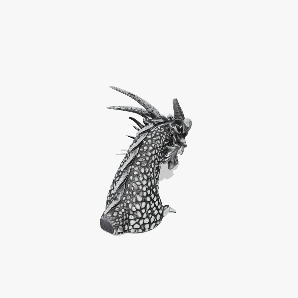 Silver Dragon Bust model pack
